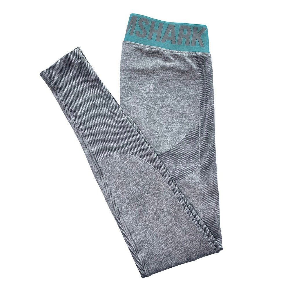 GYM SHARK Contouring Flex Leggings • XS • gray teal •‎ yoga workout training gym